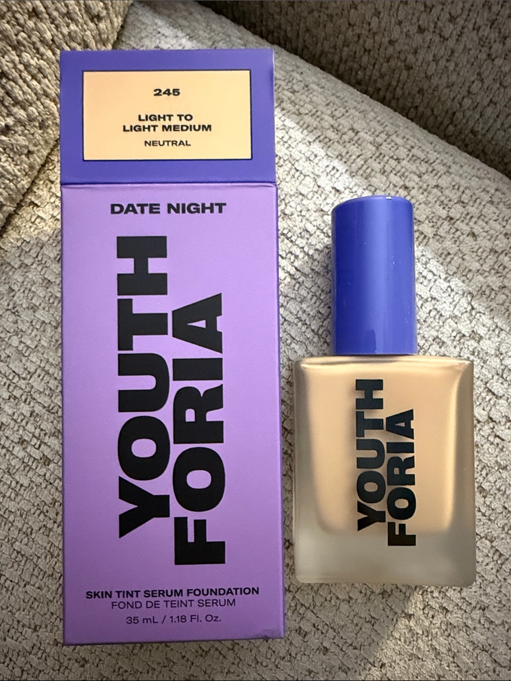 Youth Foria Skin Tint Serum Foundation - Light to Light Medium